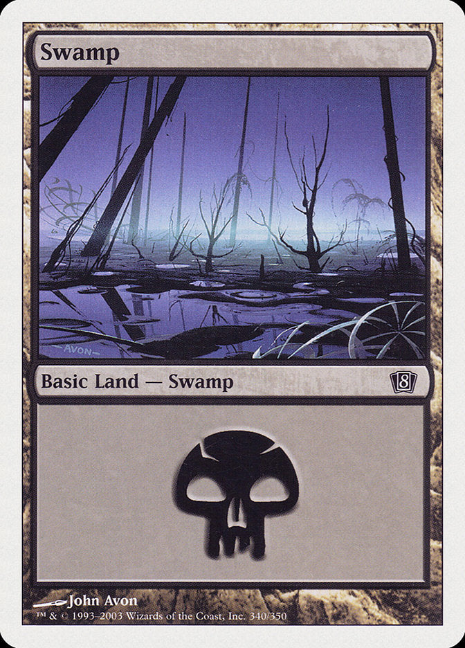 Swamp (340) [Eighth Edition] Magic: The Gathering