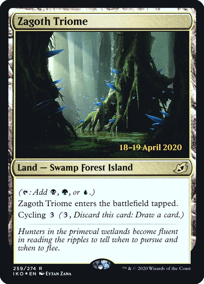 Zagoth Triome [Ikoria: Lair of Behemoths Prerelease Promos] Magic: The Gathering