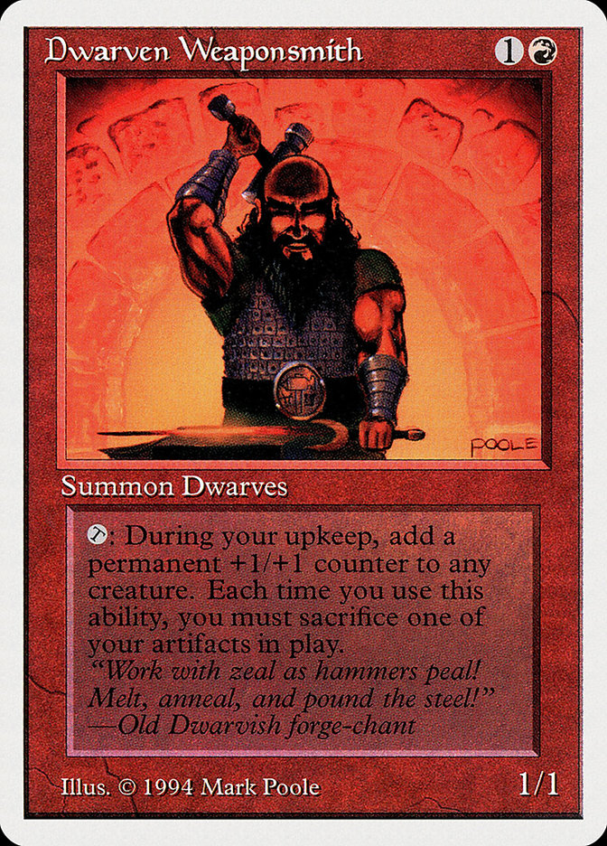 Dwarven Weaponsmith [Summer Magic / Edgar] Magic: The Gathering