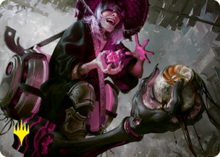 Undercity Scrounger Art Card (Gold-Stamped Signature) [Kamigawa: Neon Dynasty Art Series] Magic: The Gathering