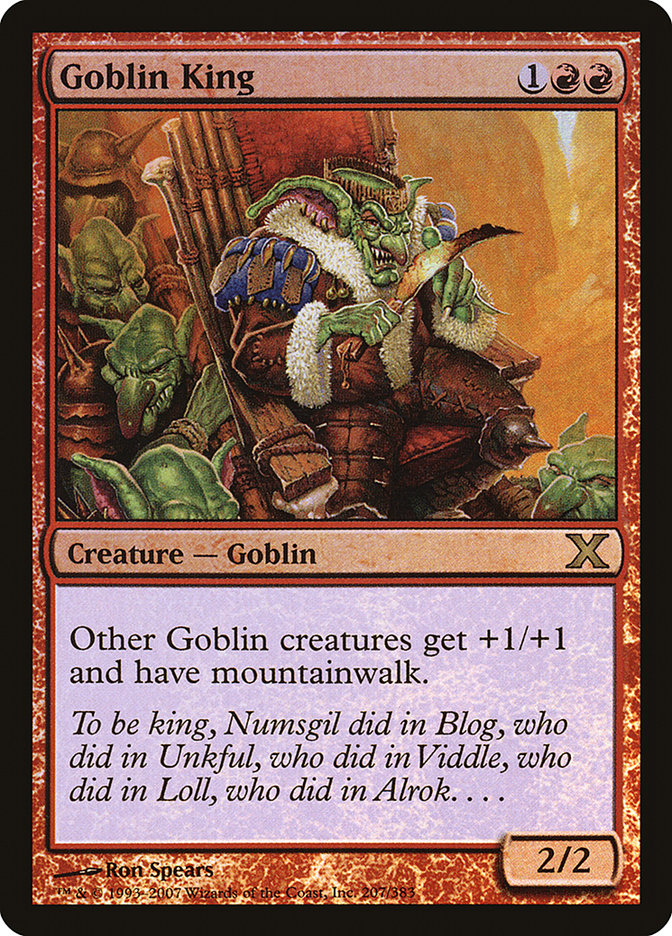 Goblin King (Premium Foil) [Tenth Edition] Magic: The Gathering