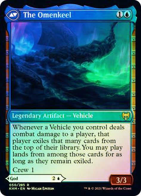 Cosima, God of the Voyage // The Omenkeel [Kaldheim Prerelease Promos] Magic: The Gathering