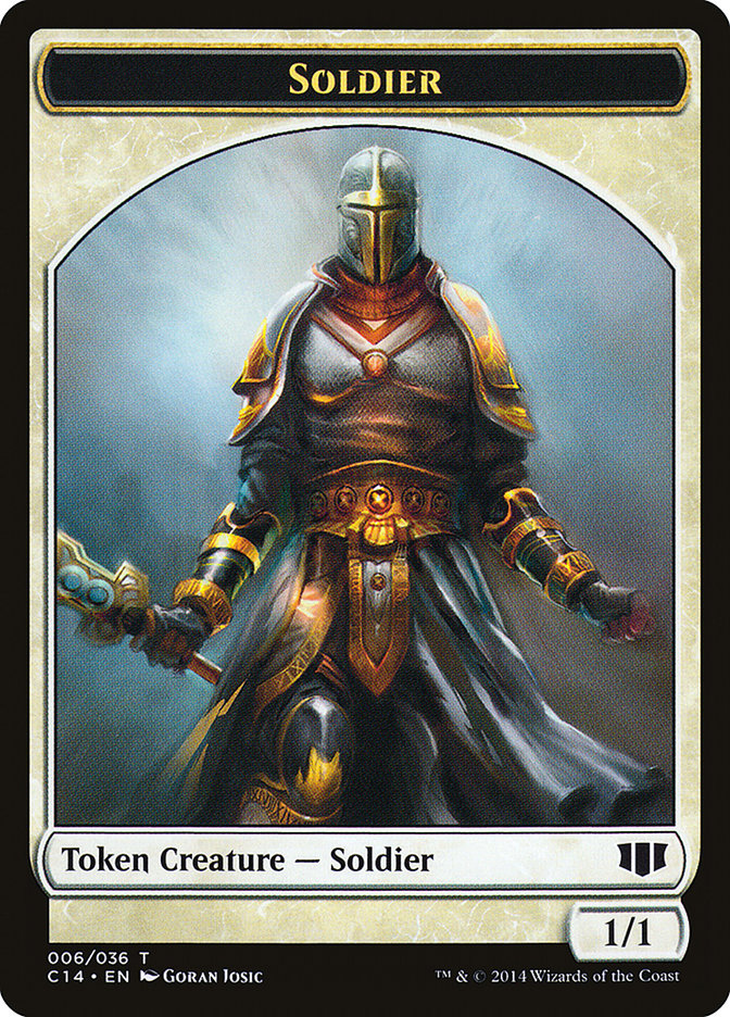 Soldier // Spirit Double-Sided Token [Commander 2014 Tokens] Magic: The Gathering