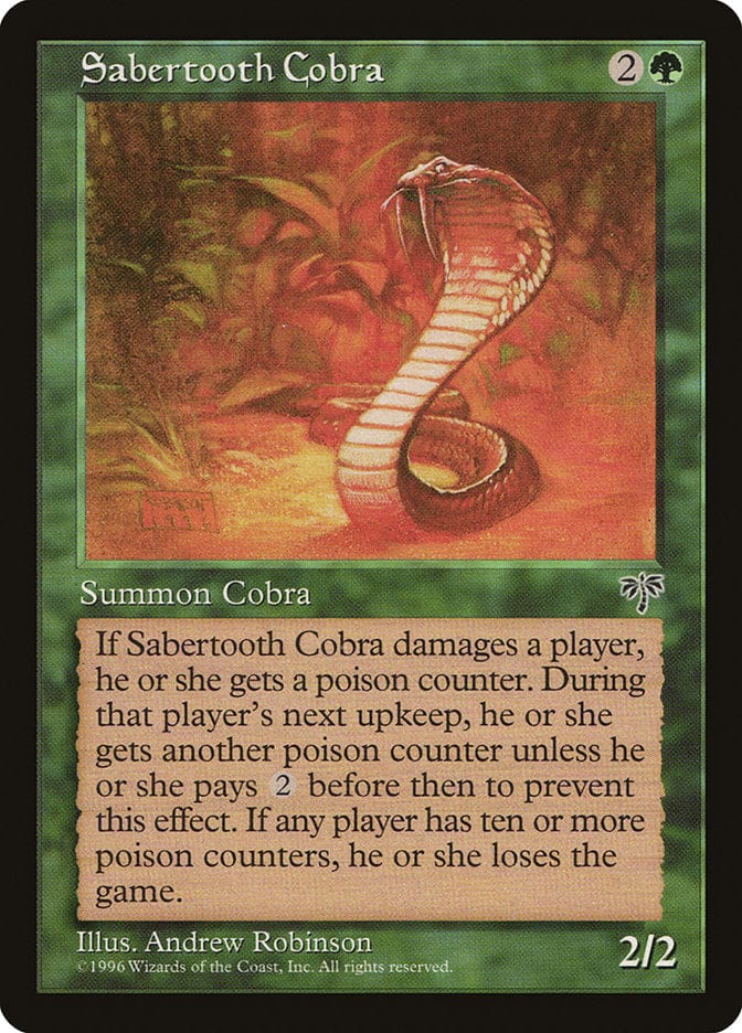Sabertooth Cobra [Mirage] Magic: The Gathering