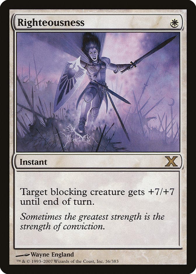 Righteousness [Tenth Edition] Magic: The Gathering