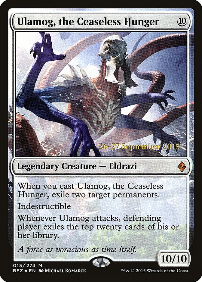 Ulamog, the Ceaseless Hunger [Battle for Zendikar Prerelease Promos] Magic: The Gathering