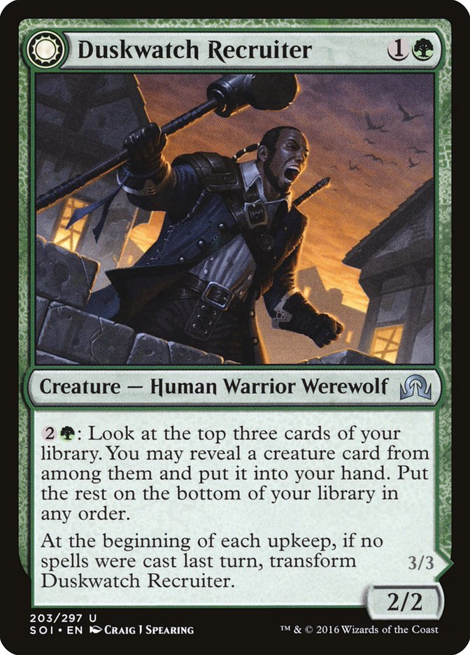 Duskwatch Recruiter // Krallenhorde Howler [Shadows over Innistrad] Magic: The Gathering