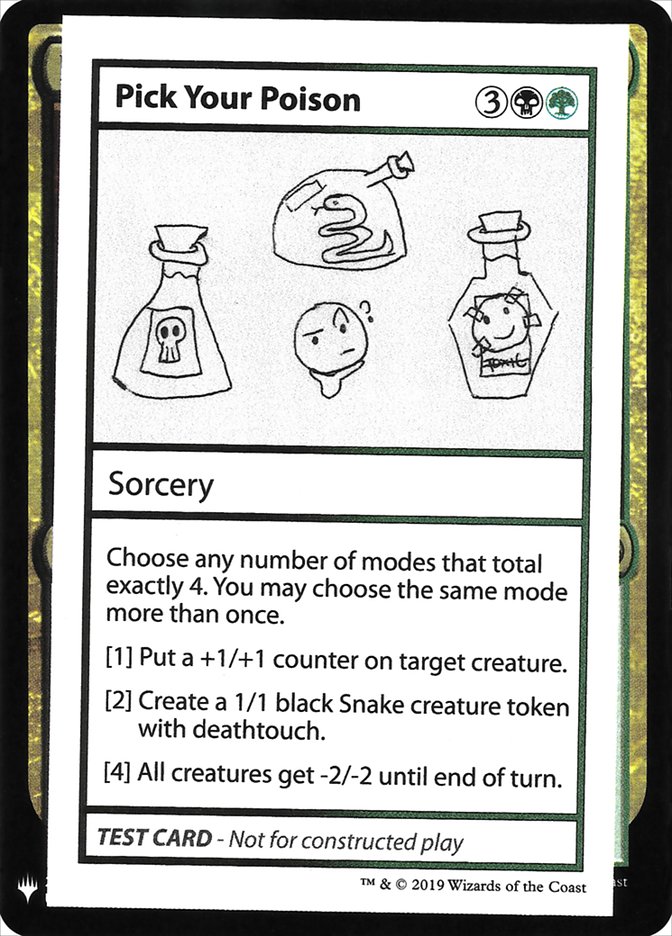 Pick Your Poison [Mystery Booster Playtest Cards] Magic: The Gathering