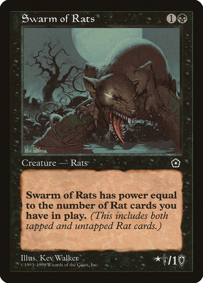 Swarm of Rats [Portal Second Age] Magic: The Gathering
