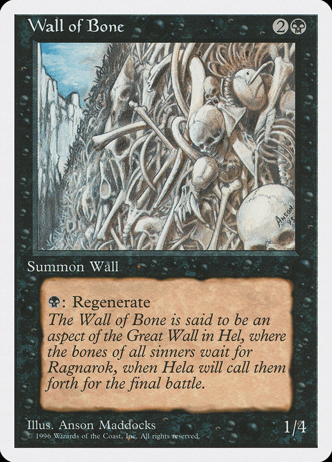 Wall of Bone [Introductory Two-Player Set] Magic: The Gathering