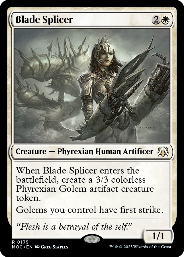 Blade Splicer [March of the Machine Commander] Magic: The Gathering
