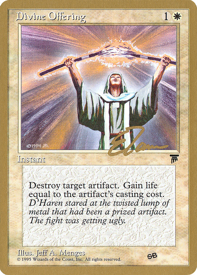 Divine Offering (Eric Tam) (SB) [Pro Tour Collector Set] Magic: The Gathering