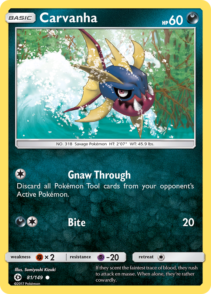 Carvanha (81/149) [Sun & Moon: Base Set] Pokémon