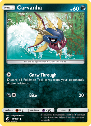 Carvanha (81/149) [Sun & Moon: Base Set] Pokémon
