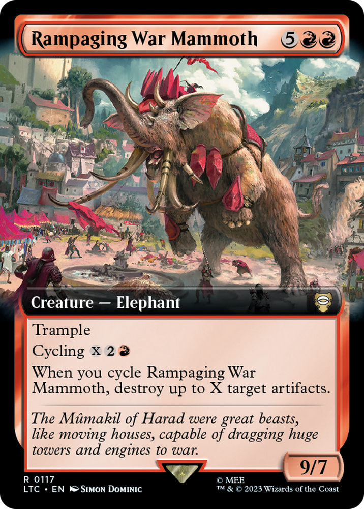 Rampaging War Mammoth (Extended Art) [The Lord of the Rings: Tales of Middle-Earth Commander] Magic: The Gathering