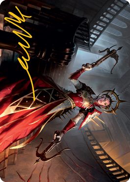 Bloodthirsty Adversary Art Card (Gold-Stamped Signature) [Innistrad: Midnight Hunt Art Series] Magic: The Gathering