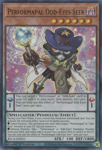 Performapal Odd-Eyes Seer [BLCR-EN031] Ultra Rare - Yugioh Cards For Your TCG Needs!