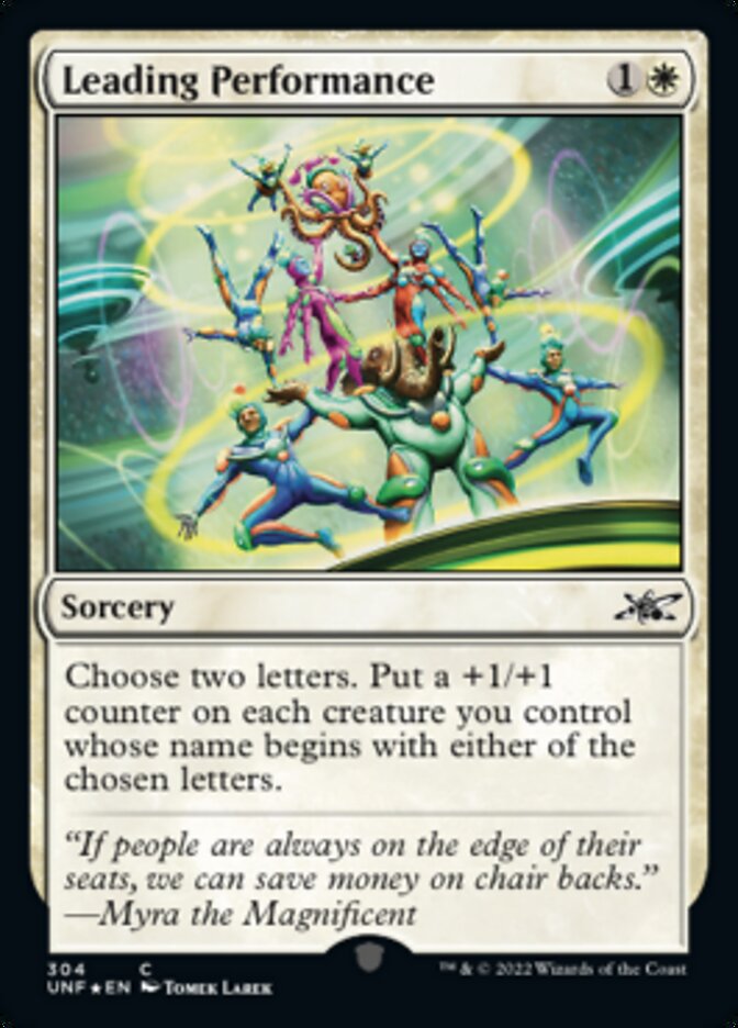 Leading Performance (Galaxy Foil) [Unfinity] Magic: The Gathering