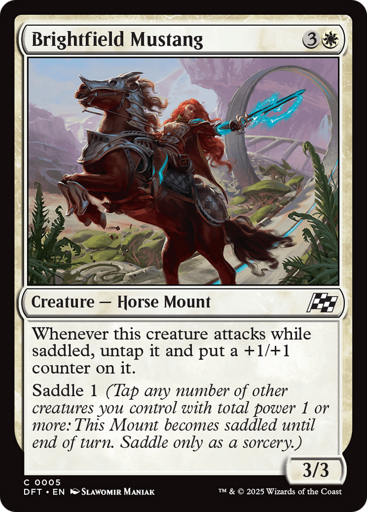 Brightfield Mustang [Aetherdrift] Magic: The Gathering