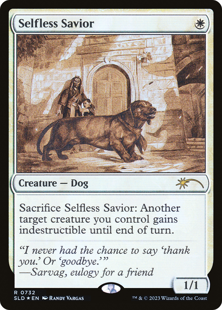 Selfless Savior (Sketch) [Secret Lair Drop Promos] Magic: The Gathering