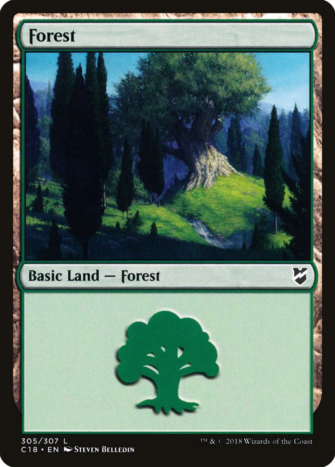 Forest (305) [Commander 2018] Magic: The Gathering