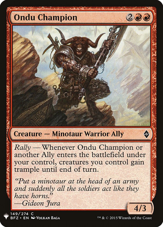 Ondu Champion [Mystery Booster] Magic: The Gathering