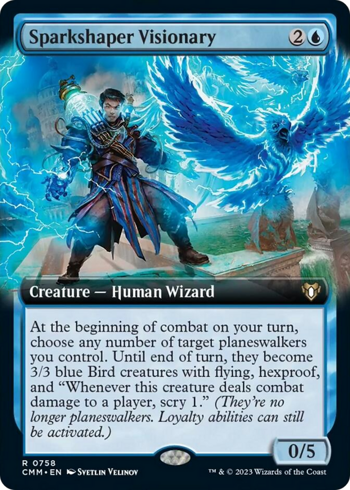 Sparkshaper Visionary (Extended Art) [Commander Masters] Magic: The Gathering