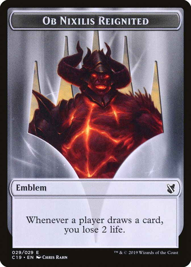 Ob Nixilis Reignited Emblem [Commander 2019 Tokens] Magic: The Gathering