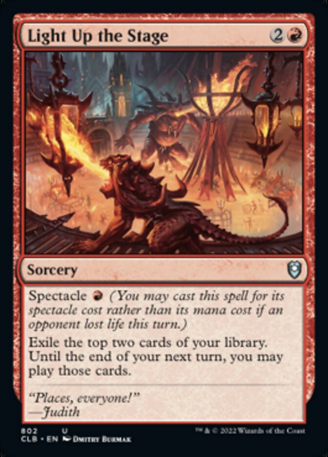 Light Up the Stage [Commander Legends: Battle for Baldur's Gate] Magic: The Gathering