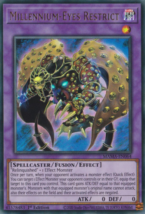 Millennium-Eyes Restrict [MAMA-EN064] Ultra Rare - Yugioh Cards For Your TCG Needs!