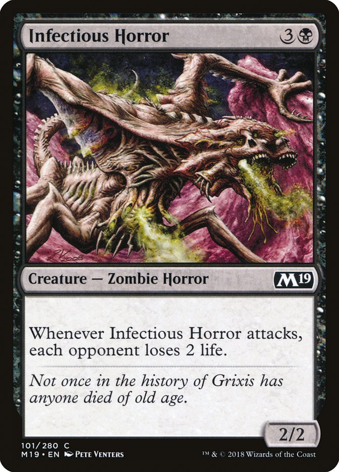 Infectious Horror [Core Set 2019] Magic: The Gathering