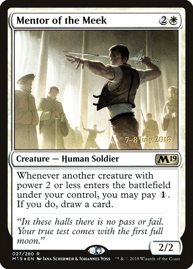 Mentor of the Meek [Core Set 2019 Prerelease Promos] Magic: The Gathering