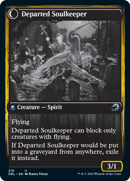 Devoted Grafkeeper // Departed Soulkeeper [Innistrad: Double Feature] Magic: The Gathering