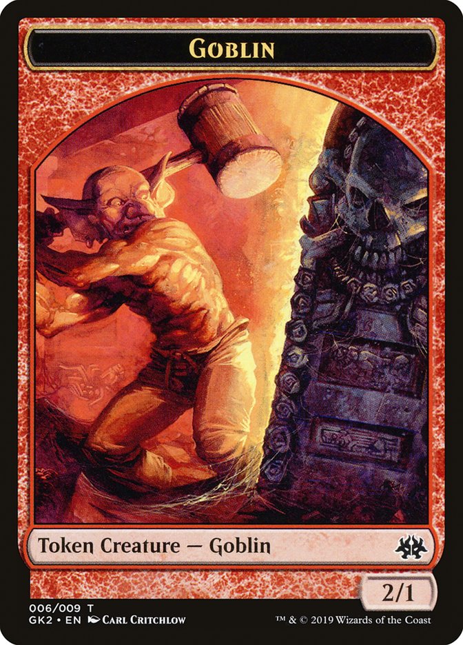 Dragon // Goblin Double-Sided Token [Ravnica Allegiance Guild Kit Tokens] Magic: The Gathering