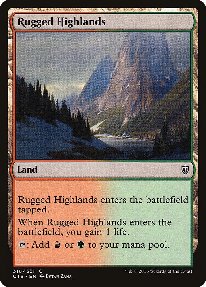 Rugged Highlands [Commander 2016] Magic: The Gathering