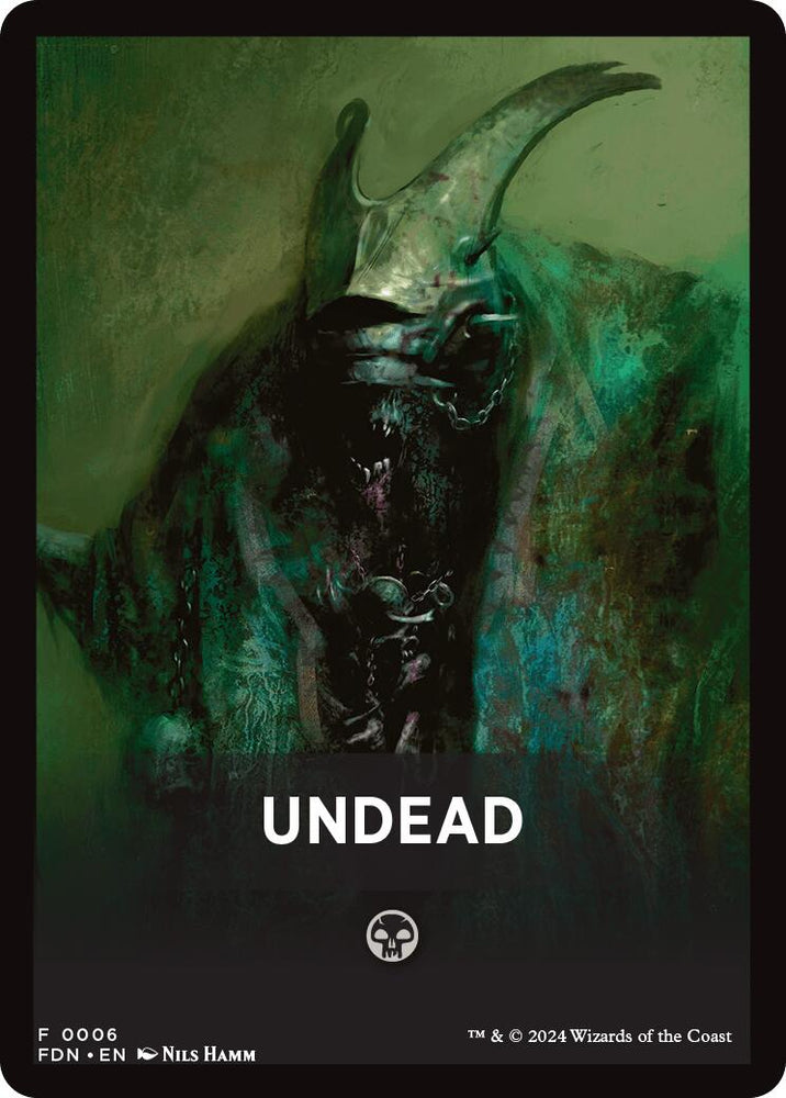 Undead Theme Card [Foundations Tokens] Magic: The Gathering