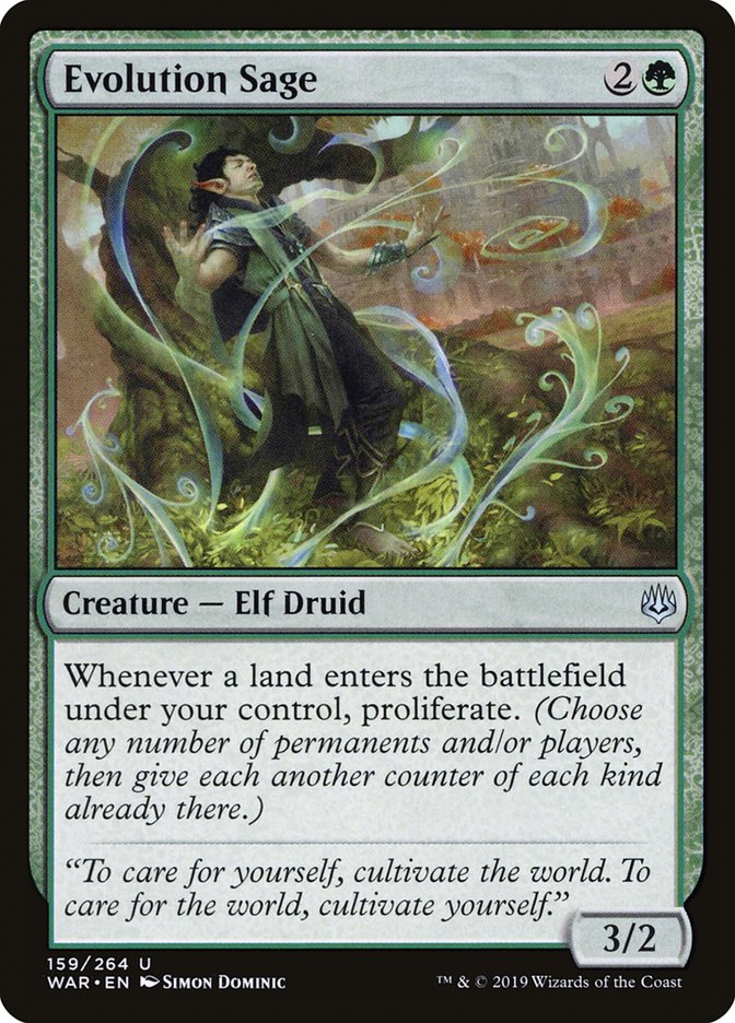Evolution Sage [War of the Spark] Magic: The Gathering