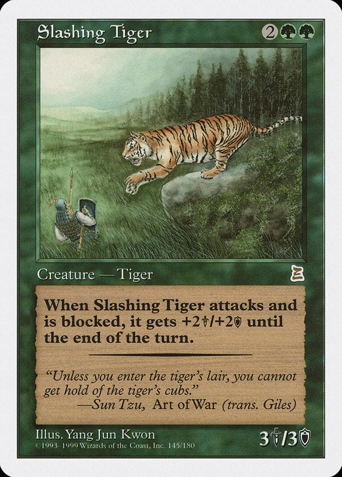 Slashing Tiger [Portal Three Kingdoms] Magic: The Gathering