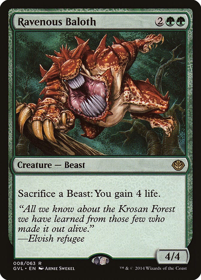 Ravenous Baloth (Garruk vs. Liliana) [Duel Decks Anthology] Magic: The Gathering