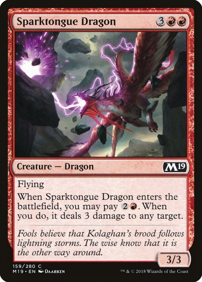 Sparktongue Dragon [Core Set 2019] Magic: The Gathering