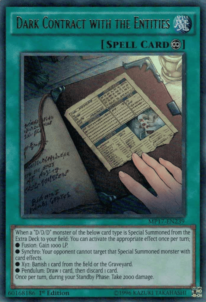 Dark Contract with the Entities [MP17-EN239] Ultra Rare - Yugioh Cards For Your TCG Needs!