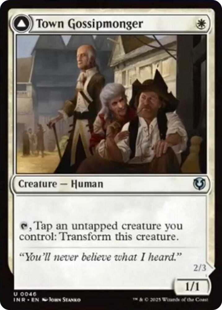 Town Gossipmonger // Incited Rabble [Innistrad Remastered] Magic: The Gathering