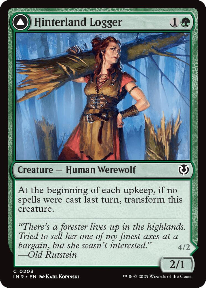 Hinterland Logger // Timber Shredder [Innistrad Remastered] Magic: The Gathering