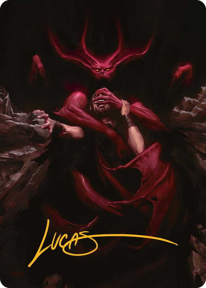Infernal Grasp Art Card (Gold-Stamped Signature) [Innistrad Remastered Art Series] Magic: The Gathering
