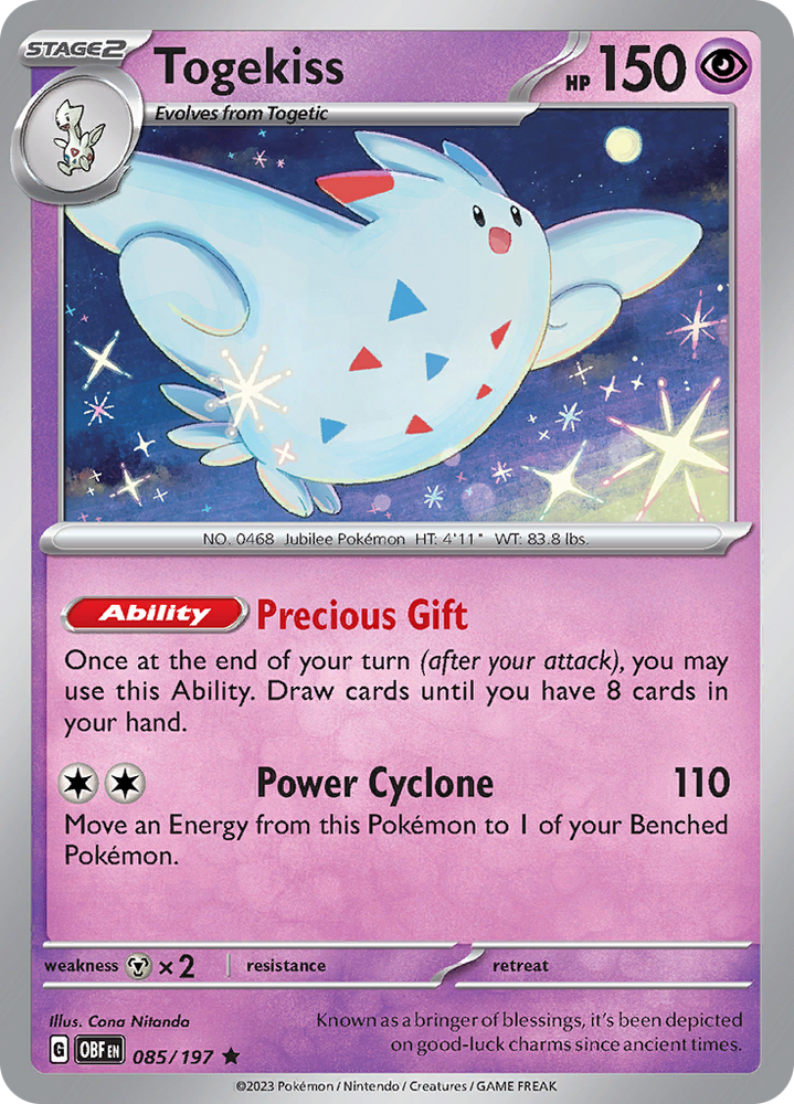 Togekiss (085/197) [Scarlet & Violet: Obsidian Flames] - Pokemon Cards For Your TCG Needs!