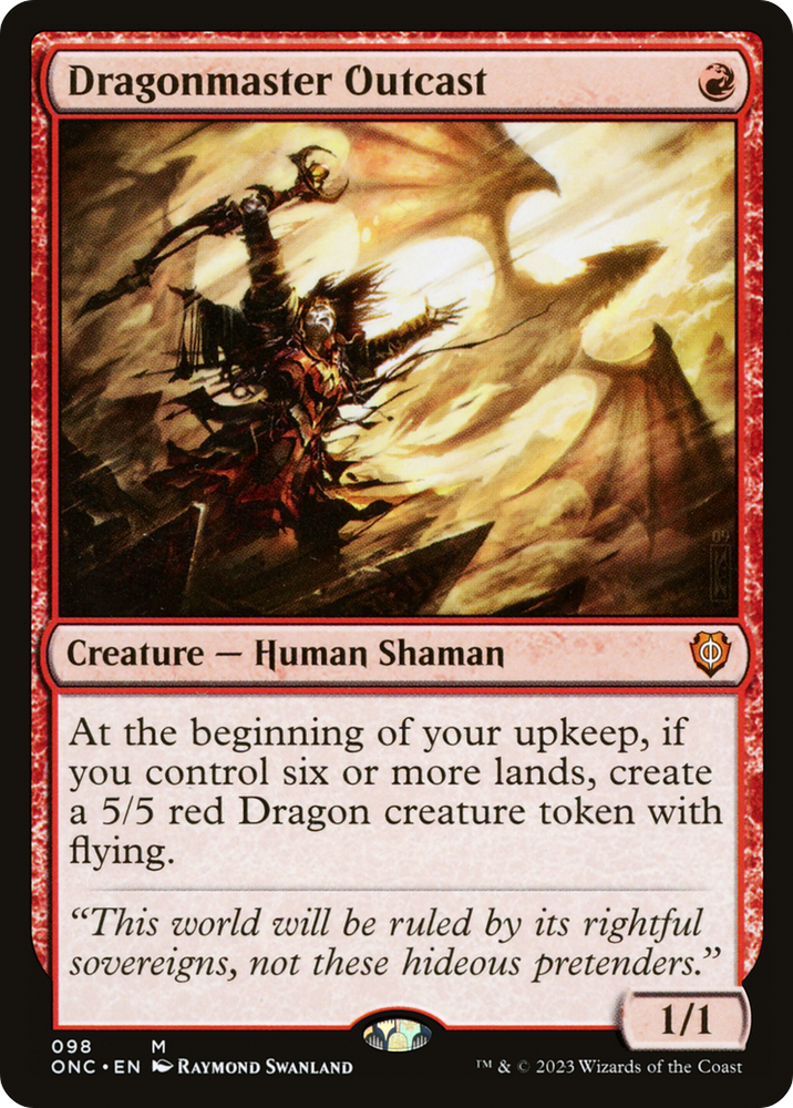 Dragonmaster Outcast [Phyrexia: All Will Be One Commander] Magic: The Gathering