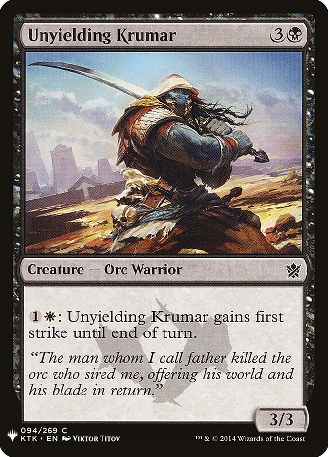Unyielding Krumar [Mystery Booster] Magic: The Gathering