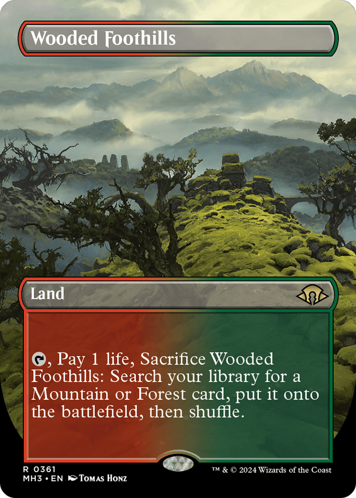 Wooded Foothills (Borderless) [Modern Horizons 3] Magic: The Gathering