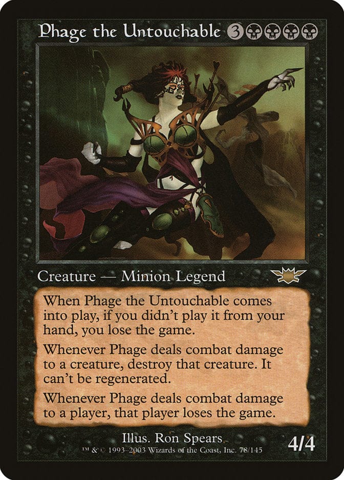 Phage the Untouchable [Legions] Magic: The Gathering