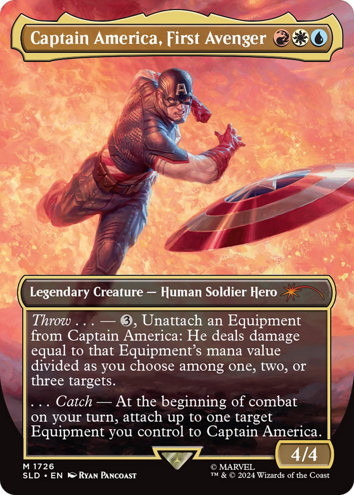 Captain America, First Avenger (Rainbow Foil) [Secret Lair Drop Series] Magic: The Gathering